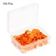 thumbnail image 3 of Uxcell Pinchos Decorativos de Plástico Redondeados con Punta de Acero Dorado, Naranja 100 Paquete, 3 of 5