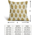 thumbnail image 5 of Mustard Yellow Floral Pillow Covers 20x20 Set of 2 Spring Summer Flower Leaves Print Decorative Throw Pillow Cases Outdoor Farmhouse Decoration for Sofa Couch Bed, 5 of 6