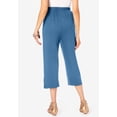thumbnail image 2 of Roaman's Women's Plus Size Soft Knit Relaxed Pull-On Capri Pant, 2 of 6