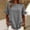 Gray, variant on Women's Crew Neck Ruffle Short Sleeve Blouse Midnight Tone Solid Ruffled Hem Casual Loose Top for Daily Wear Summer Vacation Black XXL