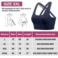 thumbnail image 2 of Ropa interior deportiva de alto impacto para mujer, ropa interior deportiva para correr con tiras cruzadas en la espalda, ropa interior con copas desmontables - Azul marino, 2 of 5