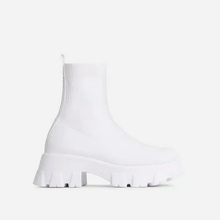 

Women Stockings Lolita Ankle Fashion Rubber Rock Shoes Woman Boots Socks Heels Luxury Designer Clogs Platform Round Toe Boots