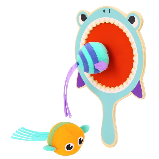 TOOKYLAND Jeu Lancer et Attraper - 3 Pcs - Ensemble de Pagaies et Balles de Requin, 3 Ans et +