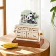 thumbnail image 5 of Cute PandaS Design Wooden Calendar Ornaments Pandas Wheel Perpetual Calendar Wooden Countdown Calendar Office Desktop Ornaments, B, 5 of 6