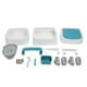 thumbnail image 1 of Asiento de inodoro portátil con asa ancha y altura ajustable que evita resbalones, silla con inodoro y bolsa de basura para personas mayores, color azul, 1 of 15