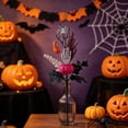 thumbnail image 5 of Hyknon Halloween Artificial Floral Pick Decor, Glitter Pumpkin Skull Spider Branch Stem Insert Ornament, Decor Ornaments for Vase Bar Table Centerpiece Fireplace Mantel Halloween Party Home Indoor A, 5 of 6