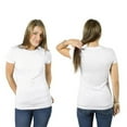 thumbnail image 5 of Hanes - Women Bulk T-Shirt, Short Sleeve Tee | Crew Neck, Classic Fit | 100% Cotton, 5 oz | White Pack - 6, Size: Small, 5 of 6