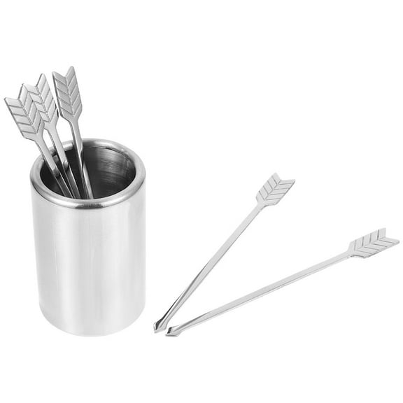 Coffee Stirrers Reusable Sticks for Cocktails Holder Stirring Glass Stainless Steel Drinks