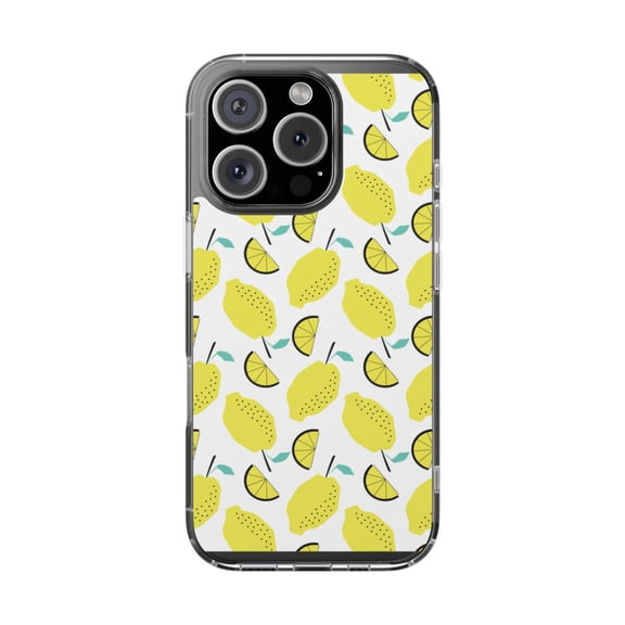 DistinctInk Clear Hybrid Case for Apple iPhone 16 Pro (6.3" Screen) - Lemonade - Slim Profile Design
