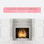 Pink Twinkle Little Star - Birthday Party Decorations Party Banner