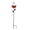 Red, variant on mdesiwst Bird Feeder Garden Stake with Iron Bracket Deep Bowl Feeder Rust-Resistant Food And Water Holder for Courtyards And Balconies