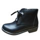 thumbnail image 4 of NECHOLOGY Botas Mujer Adulto Femenino Zapatos Botines para mujer Retro Mujer Ocio Color sólido Tacones cuadrados Cordones Botines cortos Zapatos de punta redonda (Black, 7.5), 4 of 6