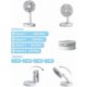 thumbnail image 2 of Foldable Table Fan and Stand Fan, 3600mAh Rechargeable, 4 Adjustable Speeds USB Portable Desk Fan for Home, Office and Travel, White, 2 of 5