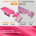 thumbnail image 4 of Ktaxon Outdoor Oversized Tanning Chair, Patio Beach Lounge Chair with Face Hole & Carrying Bag, Laying Out Chairs for Beach Sun Tanning, Pink, 4 of 8