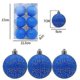thumbnail image 2 of 6x Christmas Tree Balls Baubles Xmas Tree Hanging Ornament Home Party Decoration Blue, 2 of 2