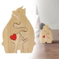 thumbnail image 2 of Hugging Bear Sign, Family Puzzle Decor, Laser Engraved Wood Gift, Bear Wood Decor, Wooden Family Sign, Mothers Day Wood Gift, Fathers Day Puzzle, Birthday Home Decor, 2 of 7