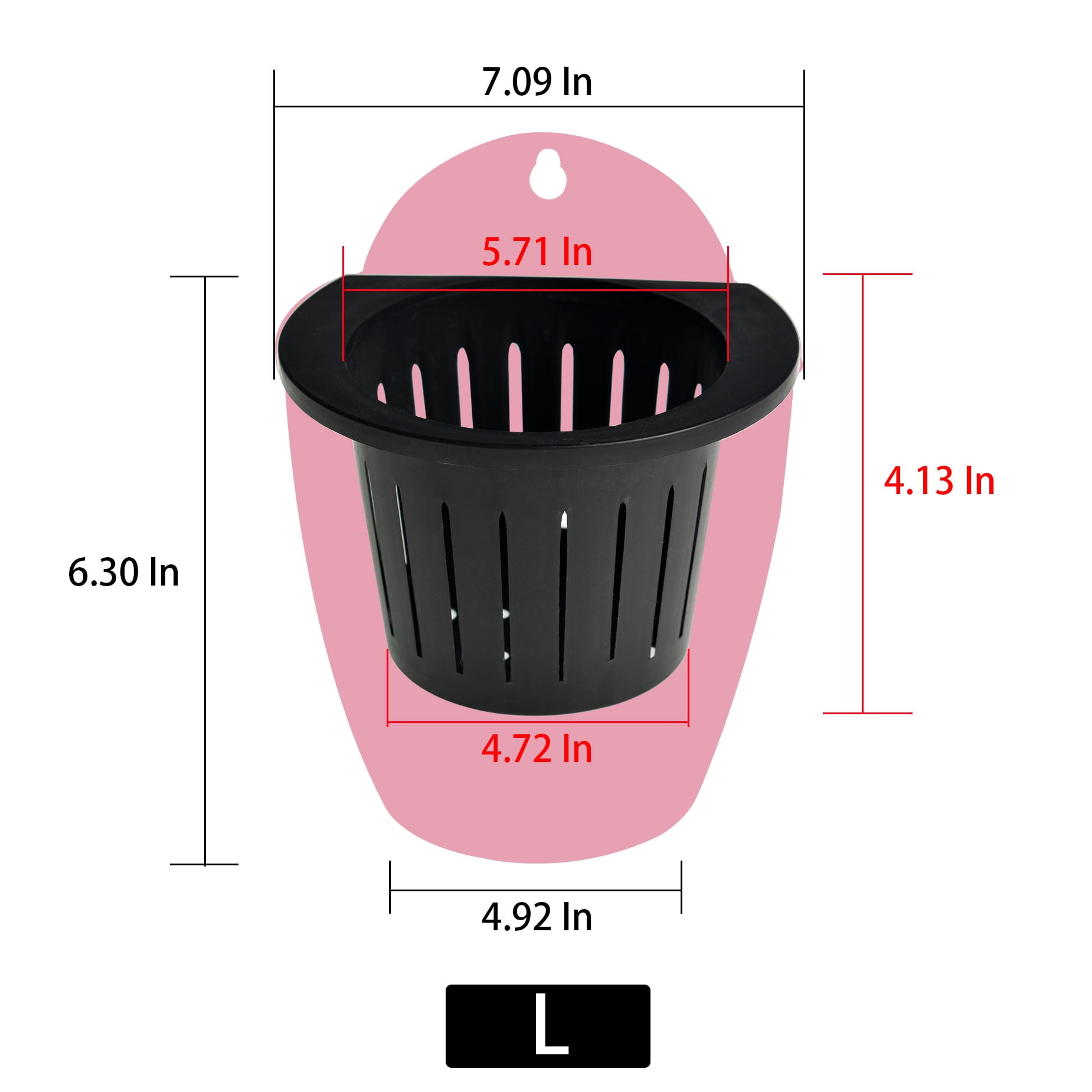 waltyotur 7Pack Self-watering Plant Flower Pot Wall Hanging Plastic Planters with Hooks