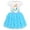 Blue Mermaid, variant on Girls Dress Pink Rainbow Mermaid Princess Puff Sleeve Tulle Casual 8 Years