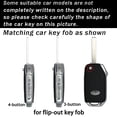 thumbnail image 2 of 4-Button Car Key Cover Case Fit for Kia Seltos Forte Sportage Seltos K5 Soul Sorento Cerato Telluride Flip Folding Key Fob Metal Key Housing Silicone Key Bag, 2 of 8