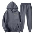 thumbnail image 4 of SGMVNU Ensemble de Survêtement pour Homme Chandail à Capuchon Survêtement avec Tenue de Joggers Survêtement Tenue d'Automne Hiver Tenue Décontractée Course Jogging Sport Ensemble de Confort (Gris, P), 4 of 4
