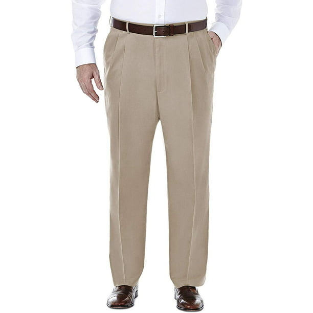 Haggar - Mens Dress Pants 44x38 Big & Tall Pleated Stretch 44 - Walmart ...