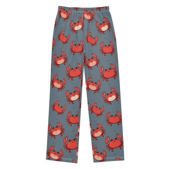 joogoo Vintage Cartoon Crabs Pajama Pants Pj Bottoms Sleepwear Lounge L