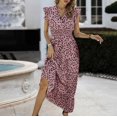 thumbnail image 2 of Gaecuw Womens Dresses for Wedding Guest V Neck Sleeveless Champagne Dresses Ankle Length Long Dresses Swing Party Dress Prom Dresses Flowy Graduation Dresses Solid Trendy Dresses Semi Formal Dress, 2 of 6