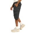 thumbnail image 3 of G-Style USA Men's Relaxed Fit Belted Cargo Shorts - Solid Charcoal - 38, 3 of 6