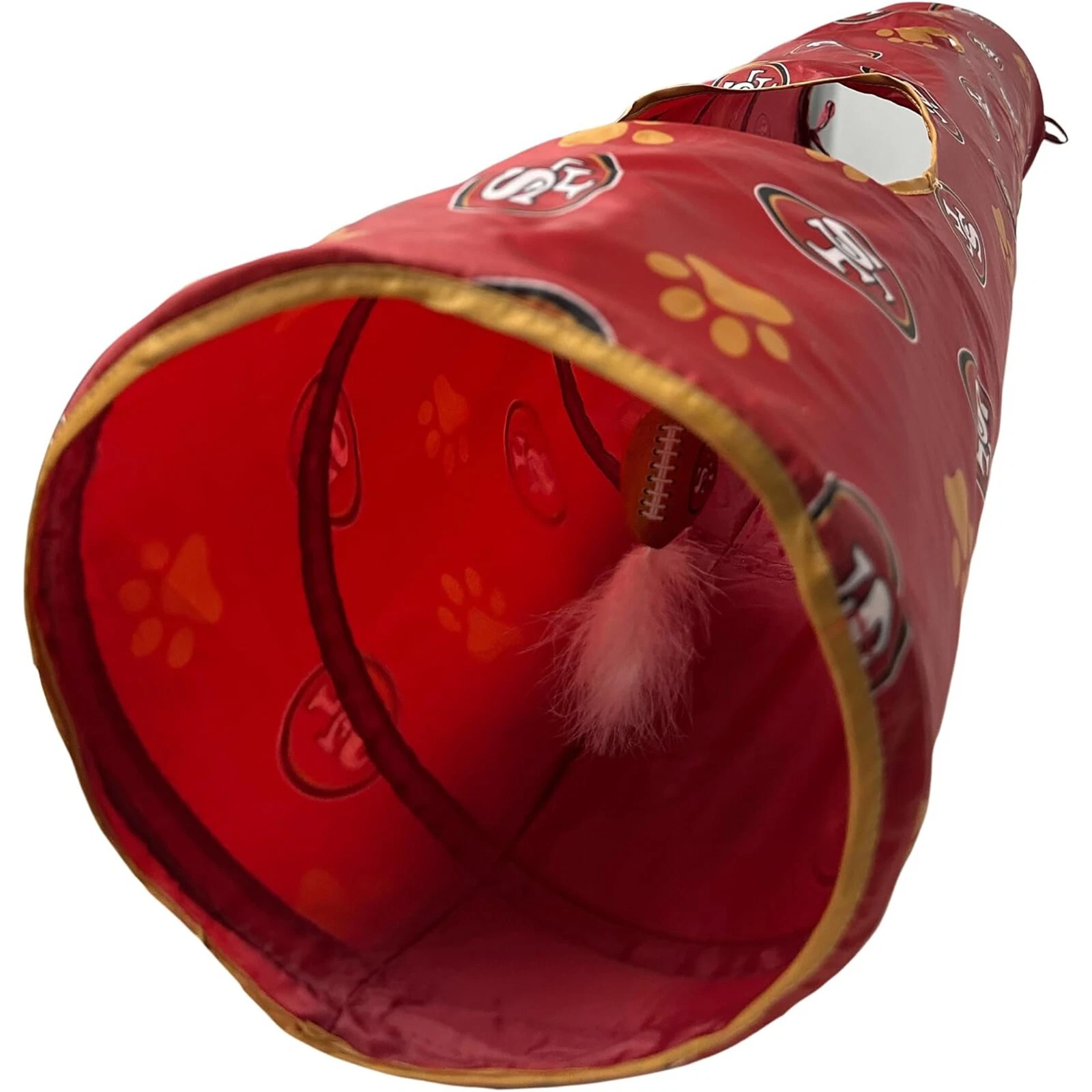 Pets First NFL Cat Tunnel Tube Toy & Plush Football Toy Filled with Catnip