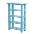 thumbnail image 1 of Estantería Dollhouse en miniatura 1:12 de madera azul con almacenamiento de 4 niveles, 1 of 1