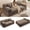 Camel, variant on LLappuil Futon Sofa Bed, 79" Loveseat Sofa Convertible Sofa Bed Queen Size, Corduroy Sofa Couch for Living Room Black