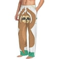 thumbnail image 3 of Kdxio Cute Sloth In Yoga Pose Tree Print Men's Sleep Pajama Pant Lounge Pants with Pockets, 3 of 8