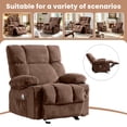 thumbnail image 6 of JMYMRY Rocker Recliner Chair with Vibration Massage and Heating, Cup Holders and Side Pockets, Adjustable Lounge Chair for Living Room, Brown, 6 of 8