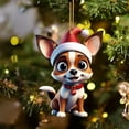 thumbnail image 3 of Harliver Christmas 3D Dog Pendant Decorative Hanging, Decorations for Xmas Tree Car Backpacks, Cute DIY Funny Dog Printing Acrylic Puppy Pendants Halloween Home Party, Dog Lovers Gift Idea Xmas Decor, 3 of 6