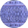 thumbnail image 1 of Ahgly Company Machine Washable Indoor Round Southwestern Blue Country Area Rugs, 6' Round, 1 of 4