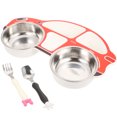 thumbnail image 4 of Miangastore Assiette Alimentaire Divisée en Forme de Voiture en Acier Inoxydable 1 Ensemble 12.3x7.9in, 4 of 8