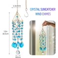 thumbnail image 2 of Crystal Suncatchers, Handmade Blue Suncatcher for Window Hanging Crystal Wind Chimes Gold-Plated Sun Catcher with Crystals Indoor Outdoor Decoration Rainbow Maker, 2 of 13