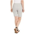 thumbnail image 2 of Hilary Radley Women's Comfort Waistband Bermuda Shorts-Gray / S, 2 of 9