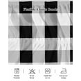 thumbnail image 5 of Black White Plaid Wrap Around Bed Skirts for Queen Bed 16" Drop,Bed Skirt with Adjustable Elastic Belt Dust Ruffle Bed Valance for Bedroom Hotel Spring Farmhouse Buffalo Checkered Bed Frame Cover, 5 of 7