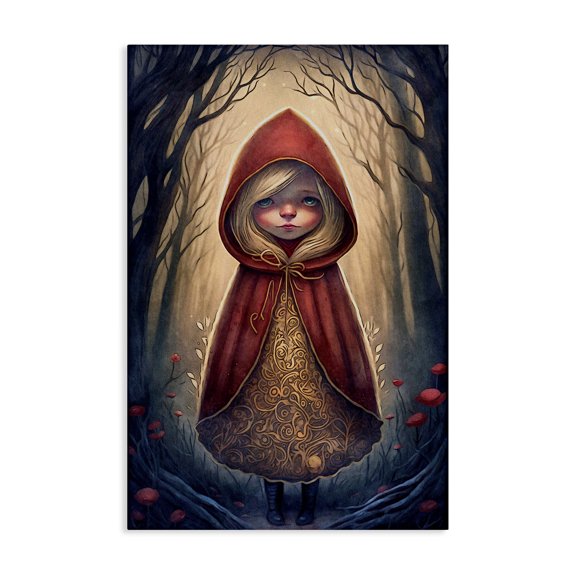 Stupell Industries Eclectic Mystic Red Riding Hood Canvas Art, 16 x 24, by The Dutch Lady