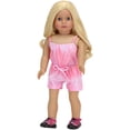 thumbnail image 2 of Sophia's 18" Doll Pink Tie Dye Romper with Cinched Waist, 2 of 4