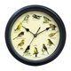 thumbnail image 1 of Reloj de pared con pájaro cantor, decoración de habitación, reloj de melodía versátil, funciona con pilas Negro 25cm, 1 of 9
