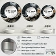 thumbnail image 4 of Designart "Monochrome Geode Tranquility I" Spiritual Stone Rund Mirror For Wall Decor - Large Black Round Printed Mirror -Traditional Round Living Room Mirror - 23" x 23", 4 of 6