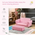 thumbnail image 6 of Qaba Kids Sofa Set with Footstool for Toddlers and Babies, Pink, 6 of 9