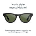 thumbnail image 3 of Ray-Ban Meta (Gen 2), Skyler, Shiny Black, Green Lenses | Smart AI Glasses, Camera, Audio, Video, 3 of 8