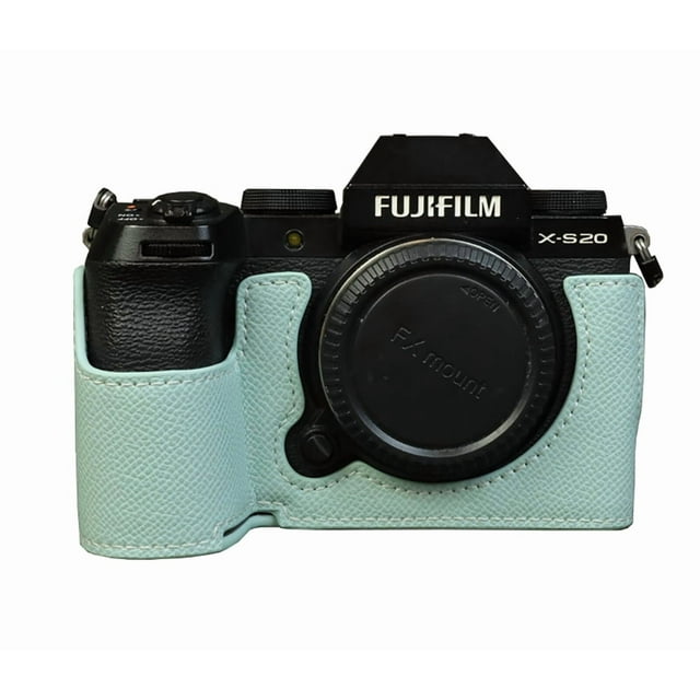 GadgetCom Camera Half Case Compatible with FUJIFILM X-S20 XS20 , Anti-Slip PU Leather Shell Protective Cover
