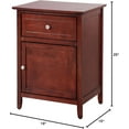 thumbnail image 3 of Glory Furniture Izzy 1 Drawer 1 Door Nightstand in Cherry, 3 of 8