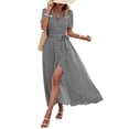 thumbnail image 1 of Vestido PRETTYGARDEN Floral Boho Maxi Cruzado con Escote en V Talle S, 1 of 8