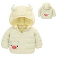 thumbnail image 3 of Esaierr Baby Boys Girls Hooded Ears Winter Coats Jacket Warm down Cotton Jacket Toddler Down-Like Cotton Wadding Thickened Outwear for 6 Months-4 Years, 3 of 9
