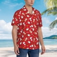 thumbnail image 6 of Picia Christmas Santa Cartoon Snowman A Gentle Cotton Regular Fit Short Sleeve Casual Hawaiian Shirt for Men-Small, 6 of 8